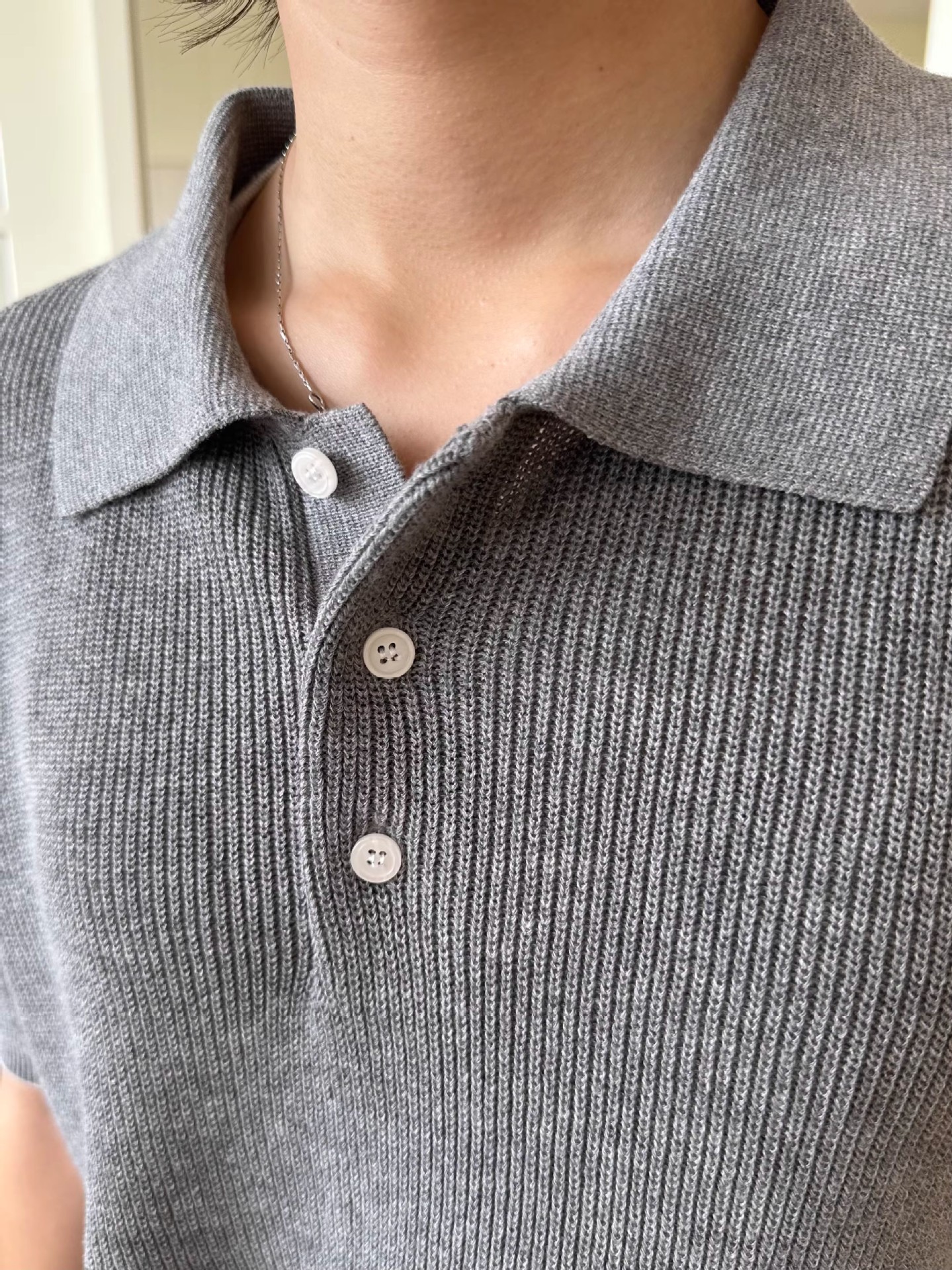 Gestricktes Polohemd Für Damen Und Herren Baumwolle Leinen Blumen_voghion.com