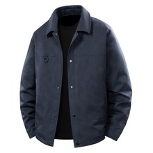 2025冬季新款男士羽绒服翻领商务外套加厚保暖白鸭绒男式羽绒服男