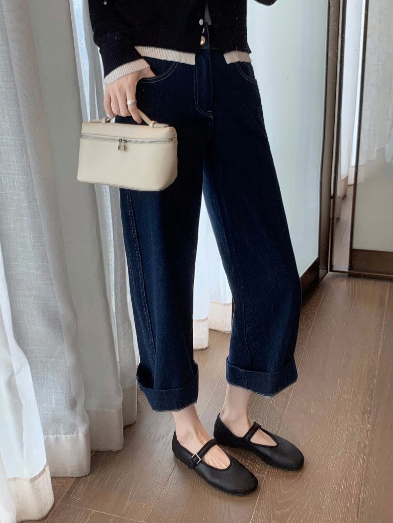 Versión de piel de oveja ~ botón francés con base suave, cabeza redonda, boca superficial, zapatos de cuero de mujer, zapatos de cuero planos, zapatos de cama