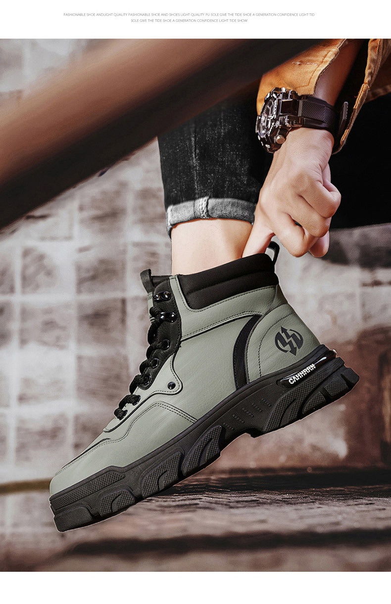 Scarpe da lavoro casual per uomo Autunno Inverno Caldo Pelliccia Più stivali retrò Resistente all'usura Tempo libero Comodo Stile vintage Stivali Uomo All'aperto_voghion.com