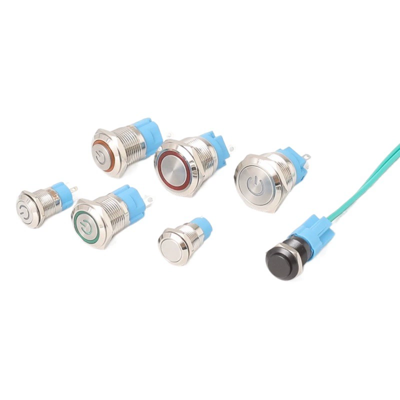 Металлический кнопочный переключатель 12mm22mm16mm10m8mm19mm сенсорная поясная линия Водонепроницаемая сильноточная сварочная ножка