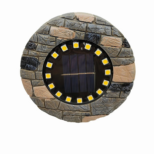 Cross-border new solar resin buried lights solar simulation stone lights outdoor rainproof courtyard landscape lights
