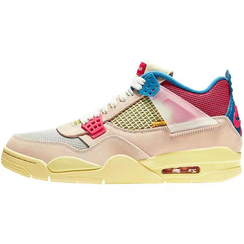 Fábrica de zapatos Putian aj4 lava caliente amarilla gran París gato blanco medianoche azul láser Joe 4 zapatos de baloncesto para hombres y mujeres