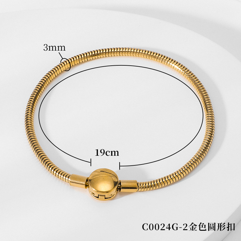 C0024G-2 골드 라운드 버클