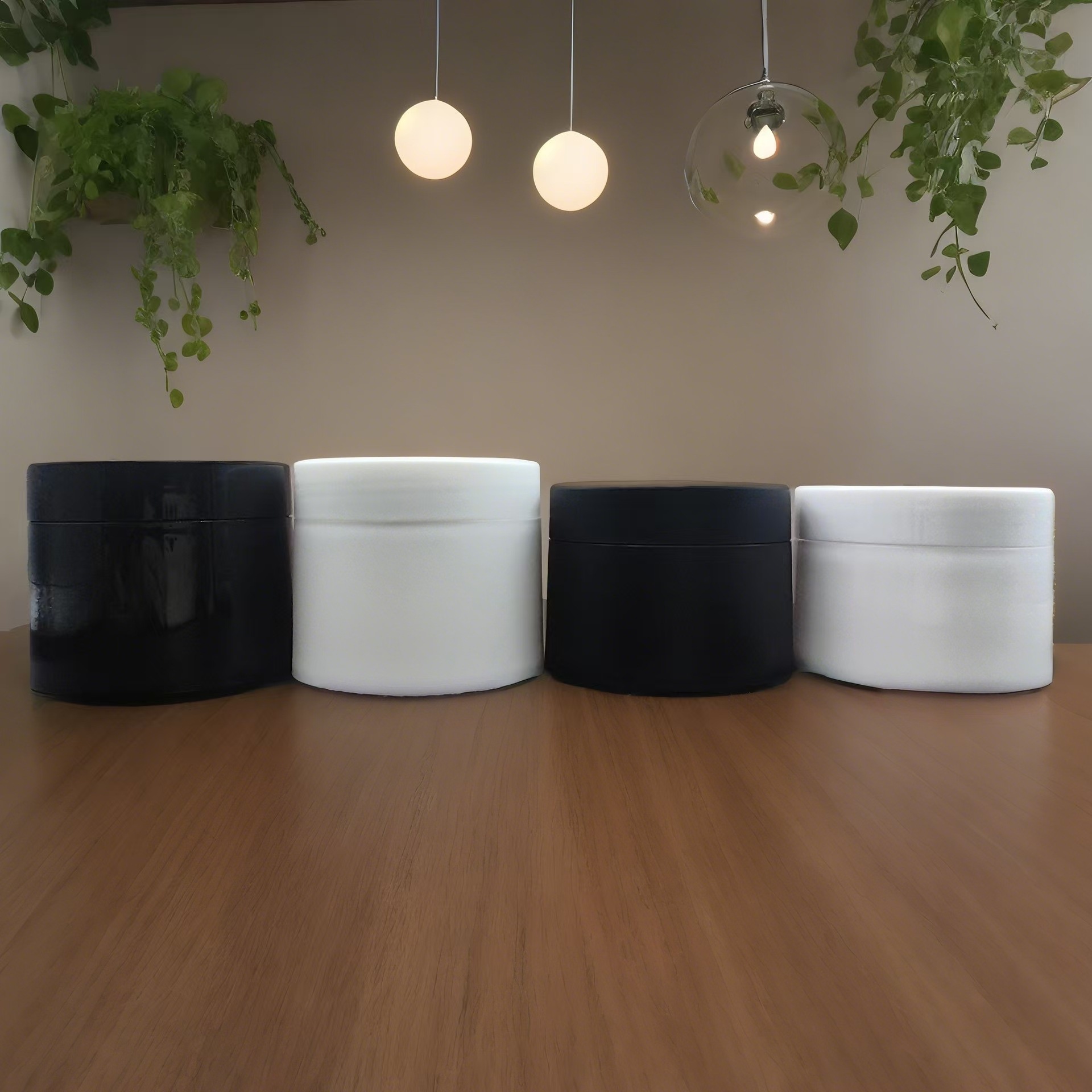 50g120g100g150g黑色塑料膏霜罐护肤品化妆品分装瓶子神器小容量