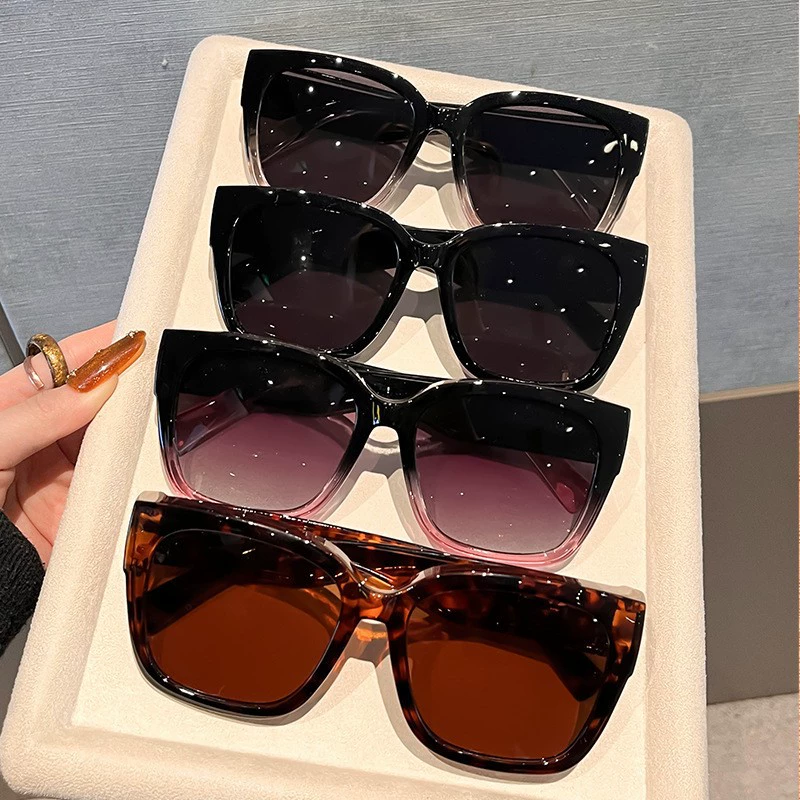 (Cross-border trading), fashionable trend square sunglasses, city style, gradient
