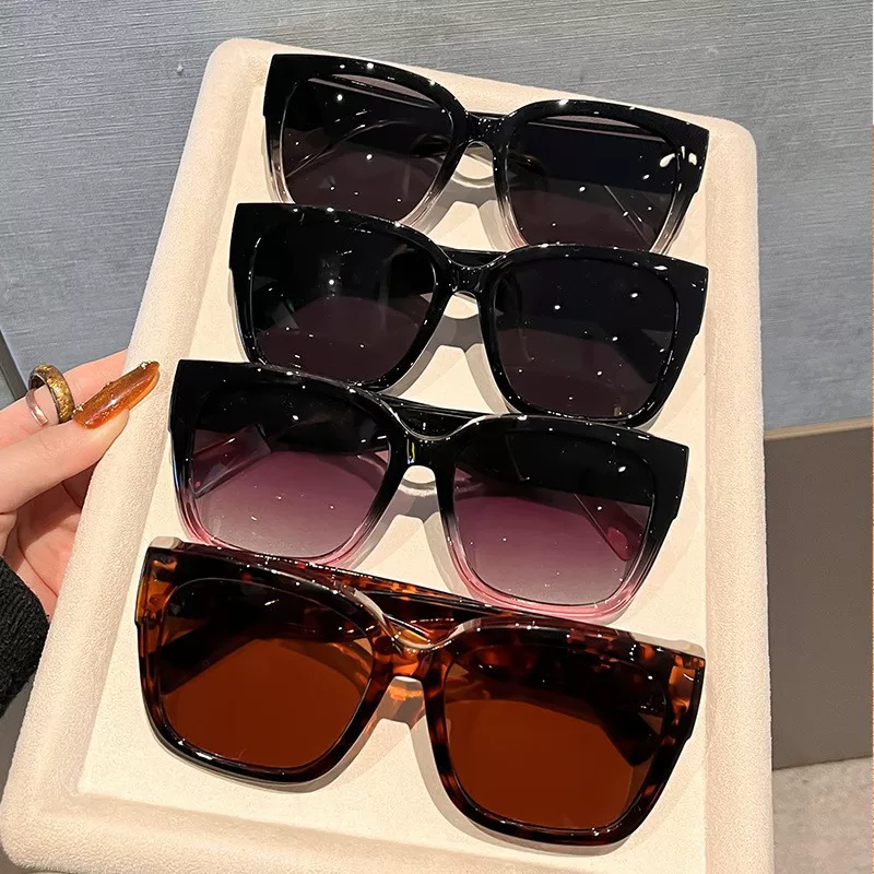 (Cross-border trading), fashionable trend square sunglasses, city style, gradient