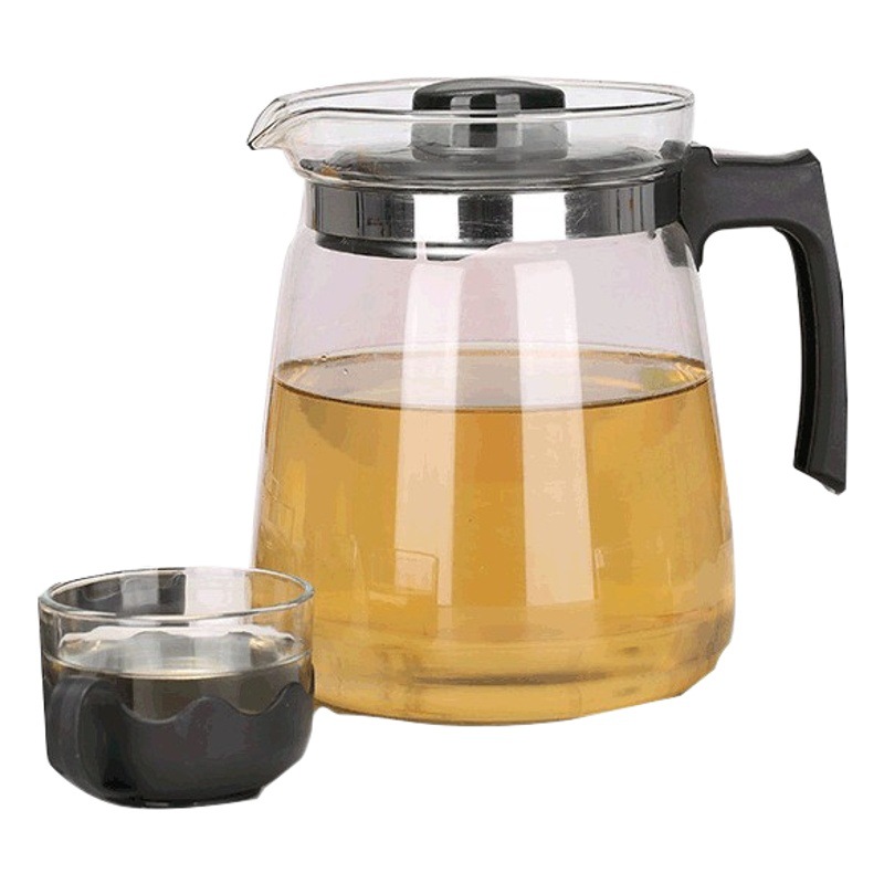 La tetera de vidrio se puede imprimir con logotipo, la tetera fría, el juego de tazas de agua, el agua potable de gran capacidad, la tetera de burbujas simple, el agua en stock