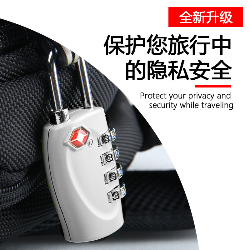 TSA330 zinc alloy safe hanging lock abroad travel box backpack 4 -digit password Customs lock 2
