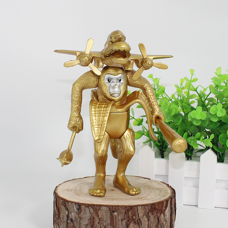 外国の山と海の経典シリーズフィギュア通通木棒人トララ靴を履いたサメ人形モデル卸売|undefined