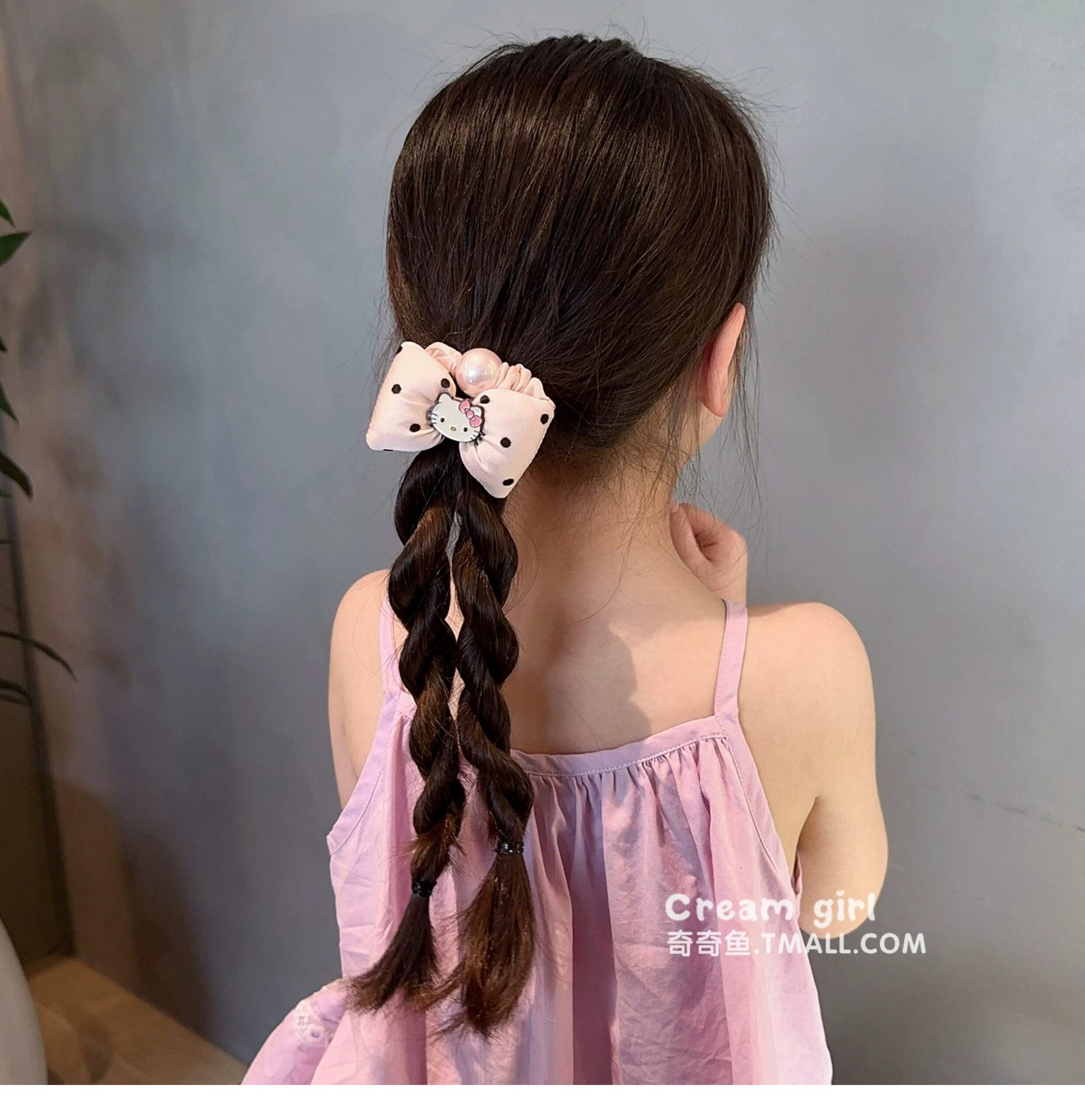 Girls' Apple Puppy Bun Hair Ties, Children's Hair Bands, High Elasticity Hair Ropes, Little Girls' Hair Ties