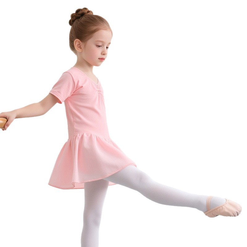 Children's sports clothing, gym suit, dancing ballet shoes, with short sleeve 5
