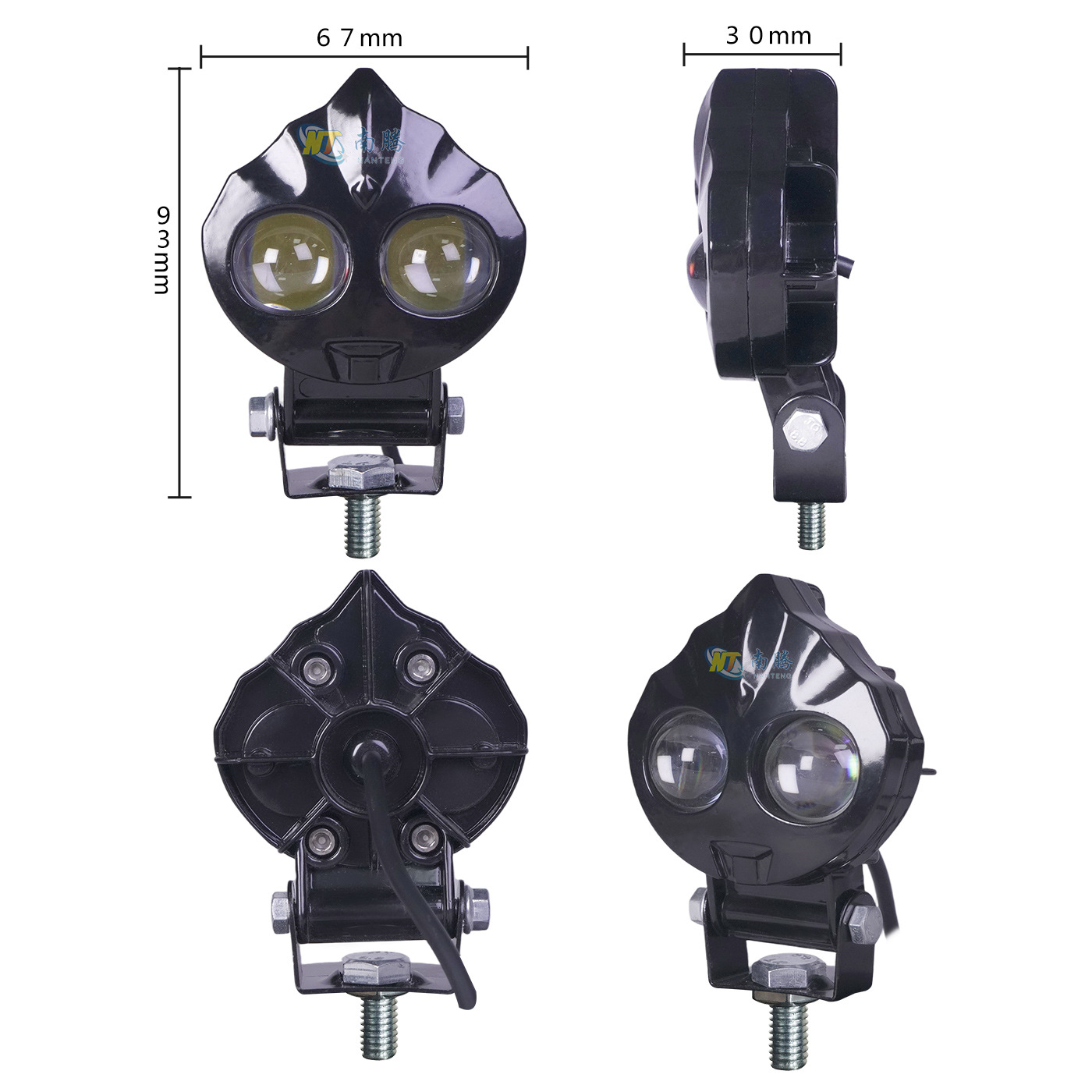 LED Ultraman motocicleta coche eléctrico foco impermeable bicolor vehículo todoterreno modificado luz lejana y cercana luz de modificación externa image 6