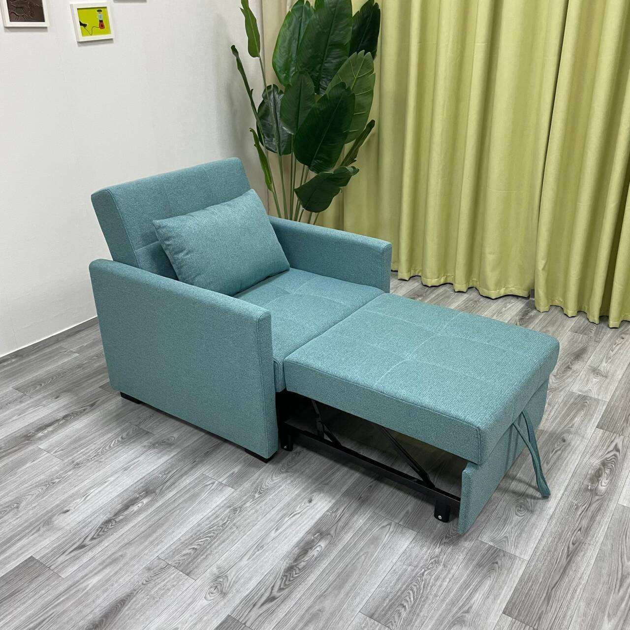 Sofá cama multifuncional de una persona sala de estar oficina almuerzo artefacto de tecnología de terciopelo balcón de chicas peinado en polvo
