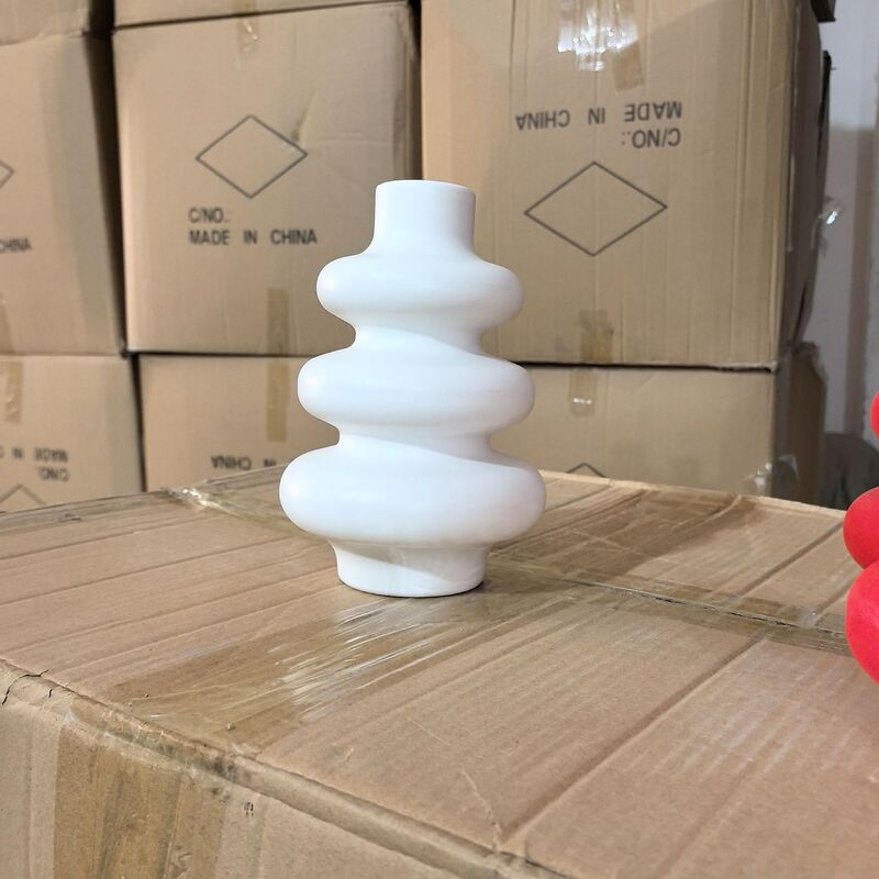 北欧デスクトップ白いプラスチックの小さな花瓶ホームフラワーアレンジメントリビングルームクリエイティブシンプルな装飾ボトル装飾品|undefined