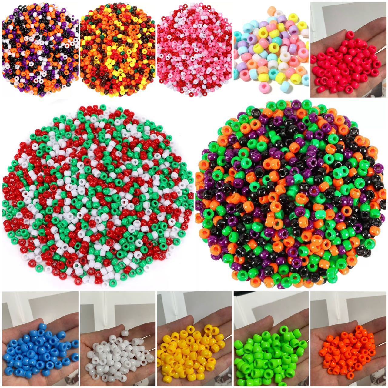 6*9 脏脏辫大孔串珠幼儿园早教儿童散珠子DIY珠塑料小马珠小桶珠