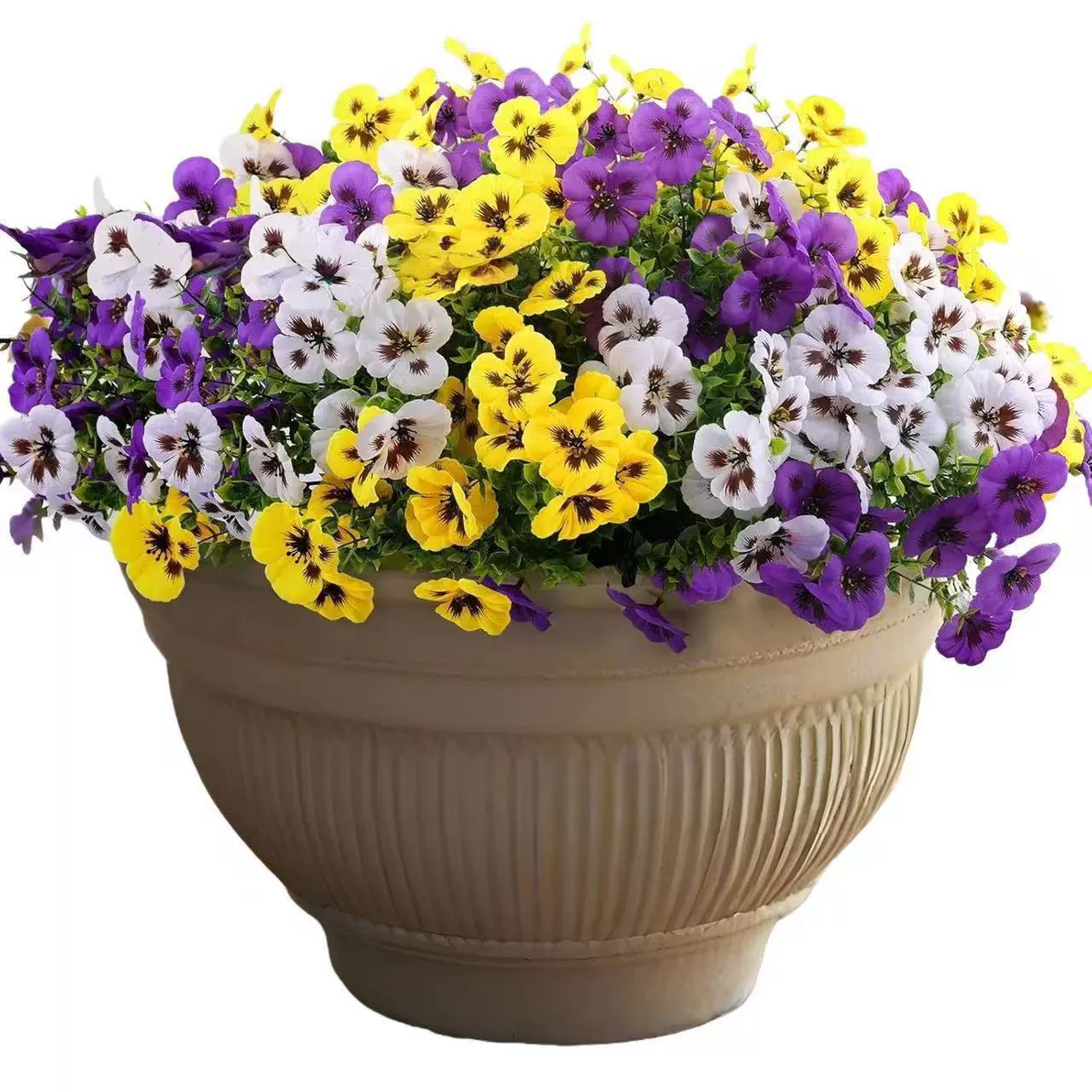 亚马逊仿真绿植蝴蝶兰花三色堇花束假花绢花婚庆家居办公户外装饰