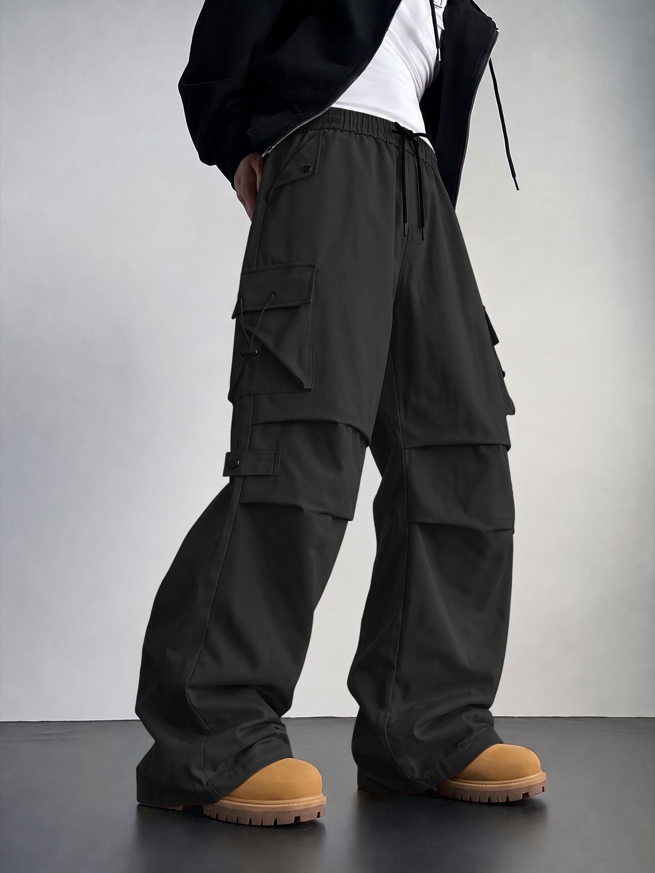 Pantalones de Carga Paracaídas para Hombre de Poliéster Resistente al Desgaste para Deporte