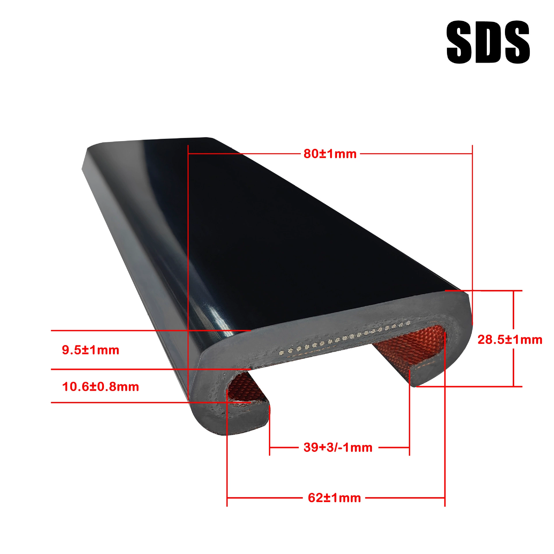 SDS резиновый ремень для поручней эскалатора, ремень для поручней лифта, внутренний и наружный ремень для поручней, износостойкий ремень для поручней