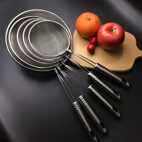 Factory price wholesale stainless steel wide edge filter frying net oil leakage flour sieve fine sieve soy milk filter oil separator