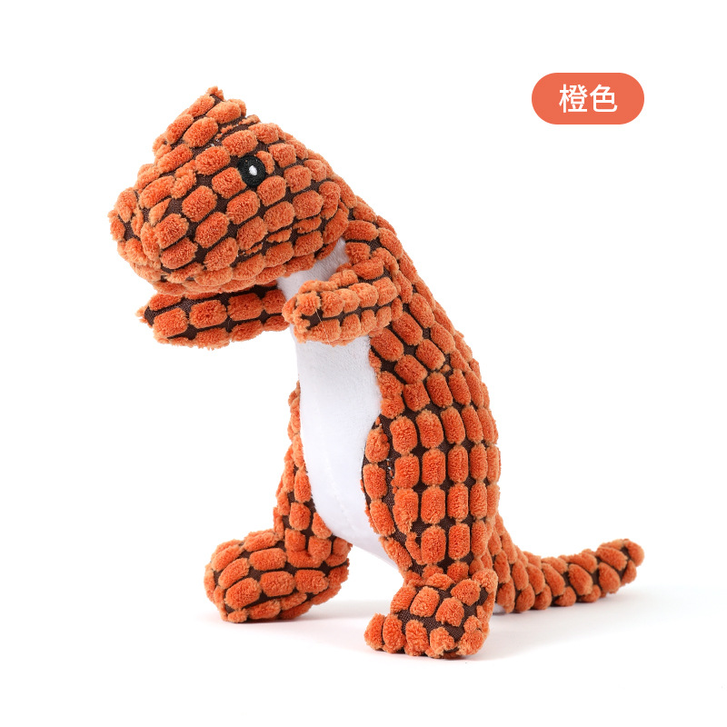Perro mascota transfronterizo juguete de sonido resistente a los mordiscos juguete de dinosaurio perro pequeño peluche golden retriever Teddy Big Dog cachorro