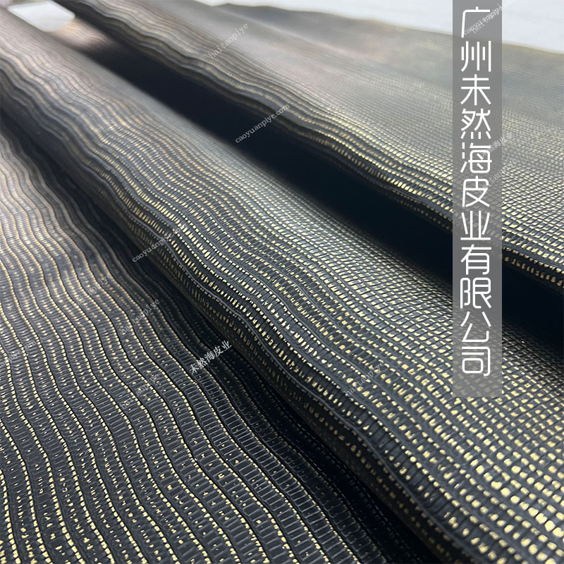 复古手工擦金蜥蜴纹头层牛皮箱包小饰品用真皮现货