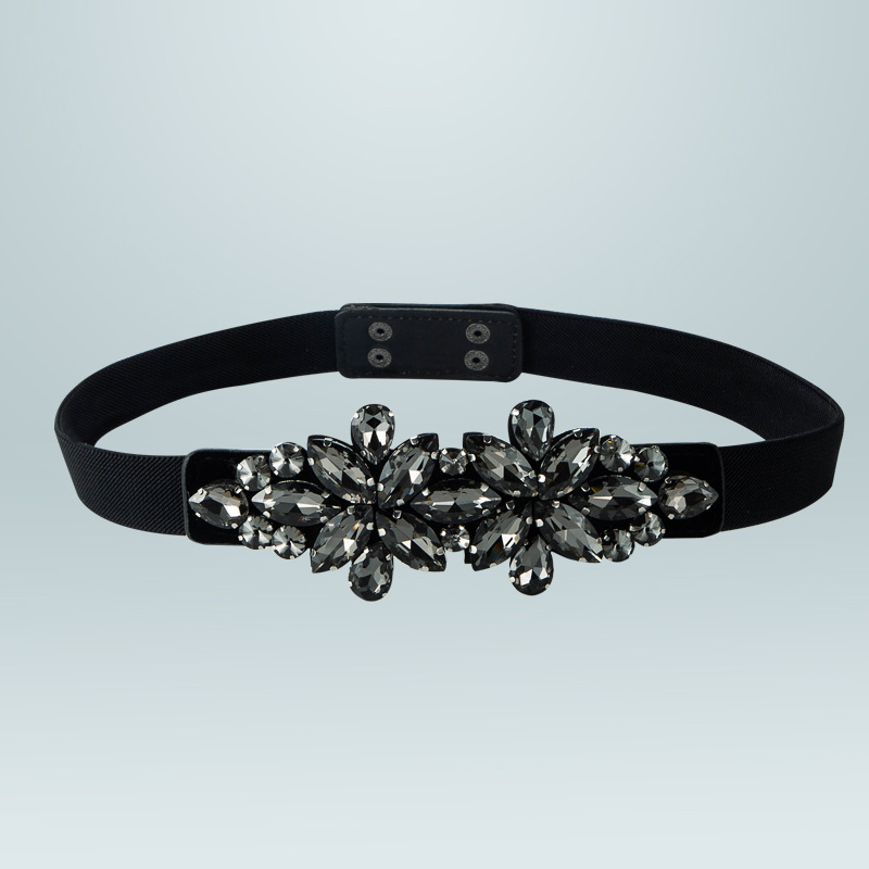 Fashion Flower Rhinestone Diamond Artificial Gemstones Women's Corset Belts display picture 8