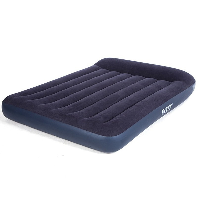 Colchón inflable INTEX64144 para uso doméstico, colchón de aire de doble grosor, cama individual portátil para exteriores con almohada. image 6