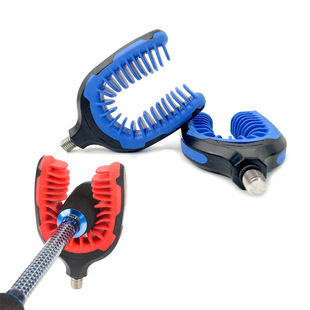 European Carp Fishing Rod Holder Cross-Frame Silicone Large Bracket Head Sea Rod Fishing Rod Fishing Gear Accessories Cross-Border Stainless Steel