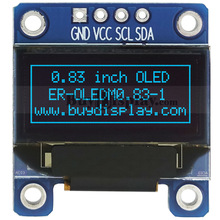 0.83寸蓝色显示屏模组96x39点阵/I2C串口适用于Arduino和树霉派