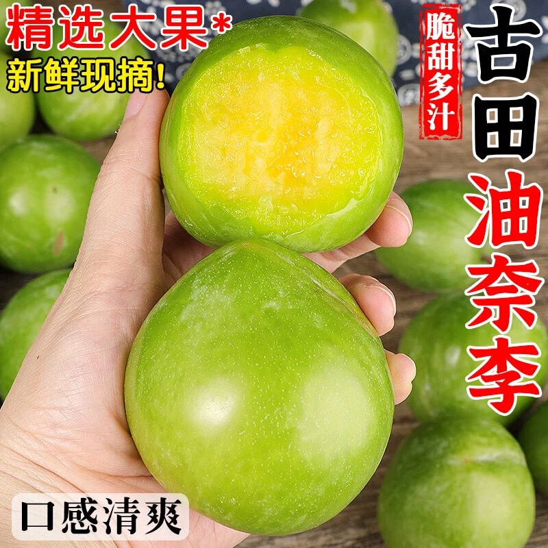 Authentic Oily Green Plums, Crispy Plums, Boneless Plums, Hollow Plums, Golden Plums, Seasonal Fresh Fruits for Pregnant Women