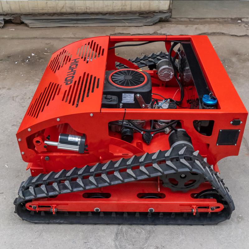 出口加拿大360度智能遥控割草机 小型履带割草机16马力隆鑫动力