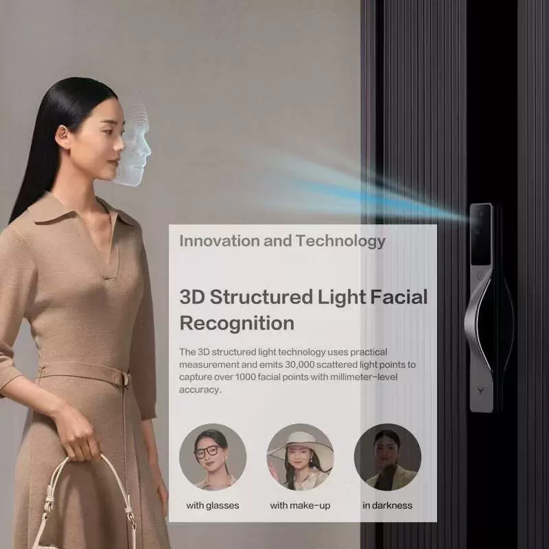 Lockin V5max Luke V5max распознавание лица в 3D, касания ладони, замок соединён с Mijia Apple HomeKit