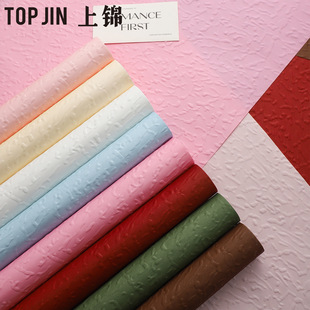 New batik embossed stone paper pleated texture pattern flower wrapping paper floral bouquet DIY bag flower material