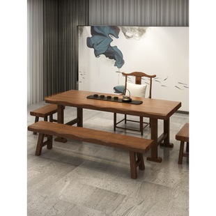 New Chinese tea table and chair combination modern minimalist solid wood tea table Zen home Tea Table 1 M 8 tea table