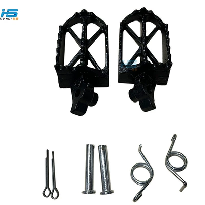 Off-Road Motorcycle Accessories New 21g X-Shaped Pedals Left and Right Pedals Cast Steel Pedals Rear Pedals Foot Nails (Motorcycle Walking System Parts)