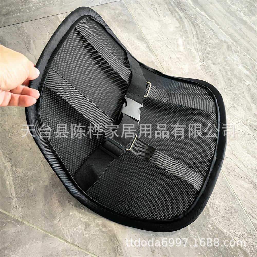 2-Piece Adjustable Car Lumbar Support Set, Breathable Seat Cushion for All Seasons, Sandwich Mesh Lumbar Pad, Backrest for Office