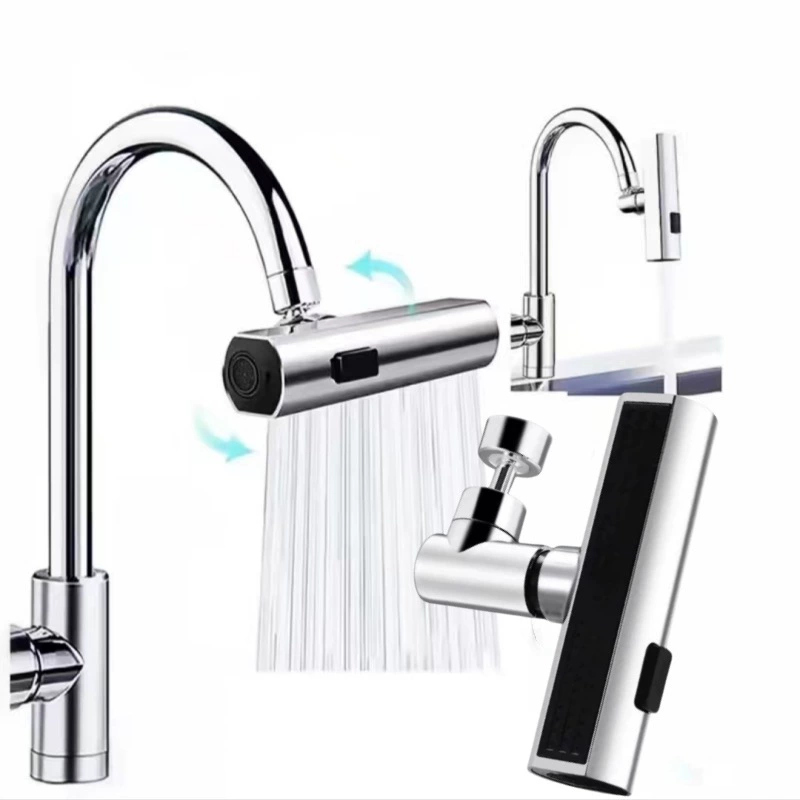 Кухонный смеситель для горячей и холодной воды, брызгозащищенный удлинитель излива, универсальный вращающийся бытовой аэратор-водопад, универсальный разъем