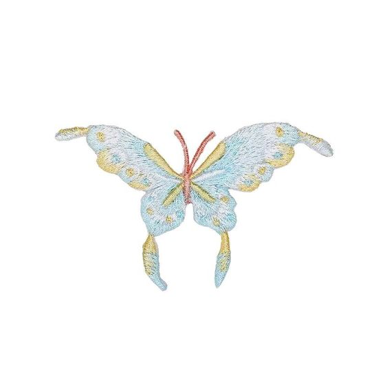 Guofeng Fresh Butterfly Embroidered Cloth Sticker Hanfu Bag Decorative Applique Embroidered Ironing Sticker Clothes Patch Applique