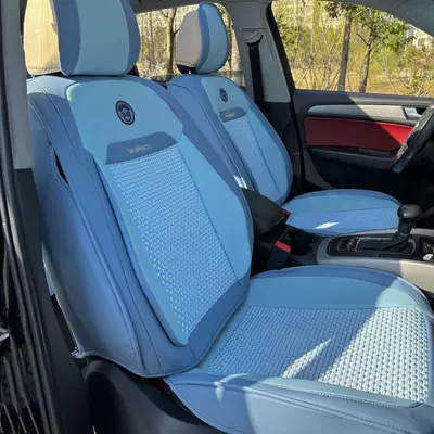 silk breathable car seat cover – Universal seat cover - fresh-blue-standard-edition-five-seat-universal-cushion