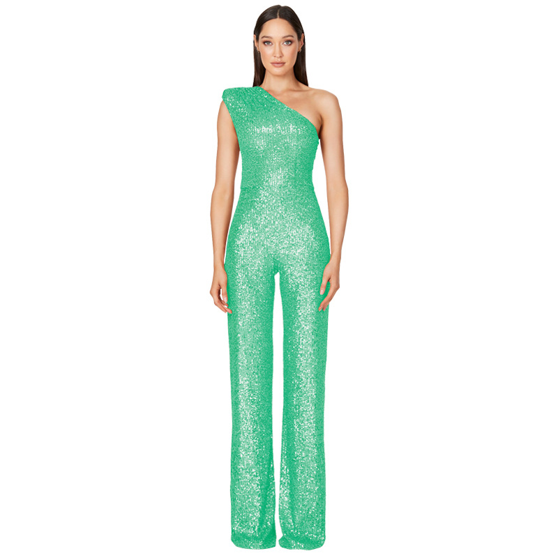 Women's Party Street Sexy Solid Color Full Length Sequins Jumpsuits display picture 21