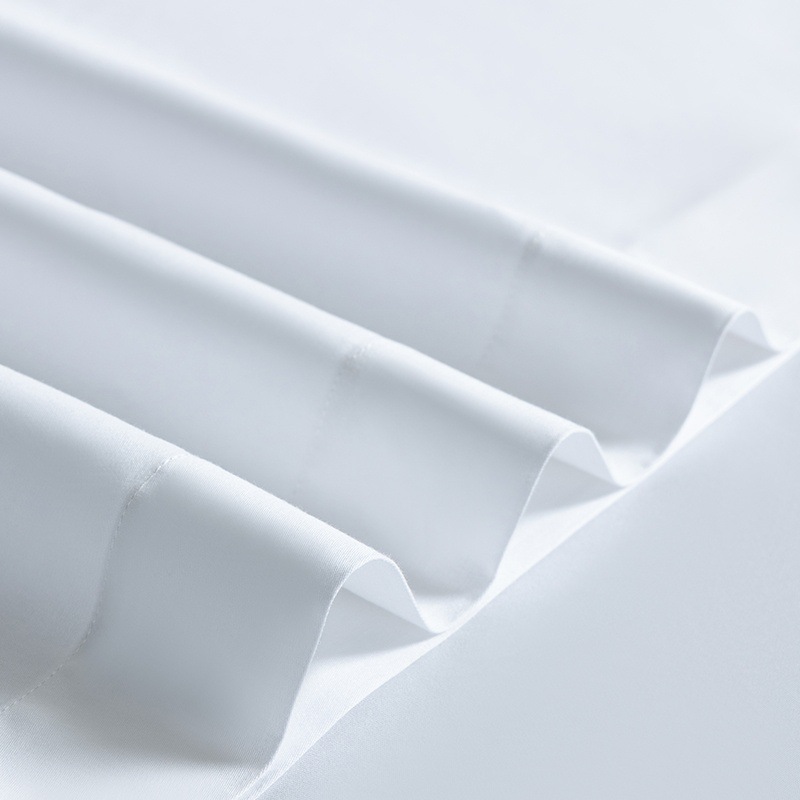 Casa de familia de cuatro piezas sábanas de satén blanco de algodón puro, funda de edredón, ropa de cama, habitación de hotel, ropa de hotel