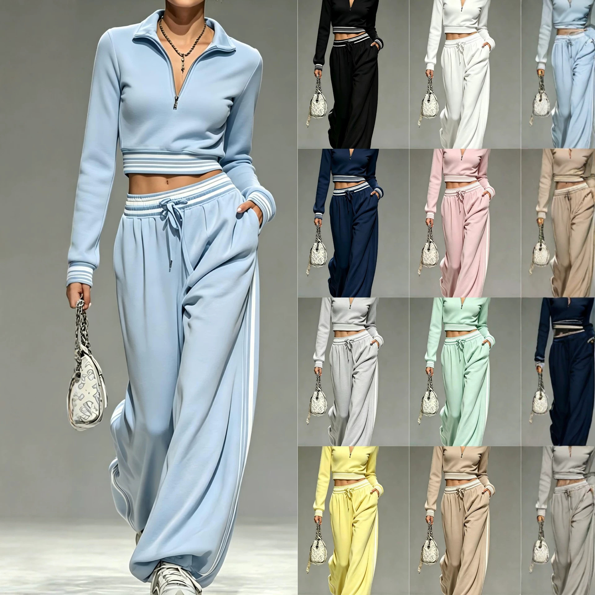 European and American cross-border independent websites: 2026 trendy women's autumn/winter collection – stylish and fashionable sporty casual sets