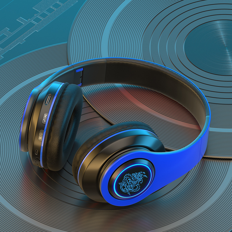 Nuove cuffie Bluetooth, auricolare, cellulare illuminato, scheda subwoofer wireless, auricolare regalo, universale_voghion.com
