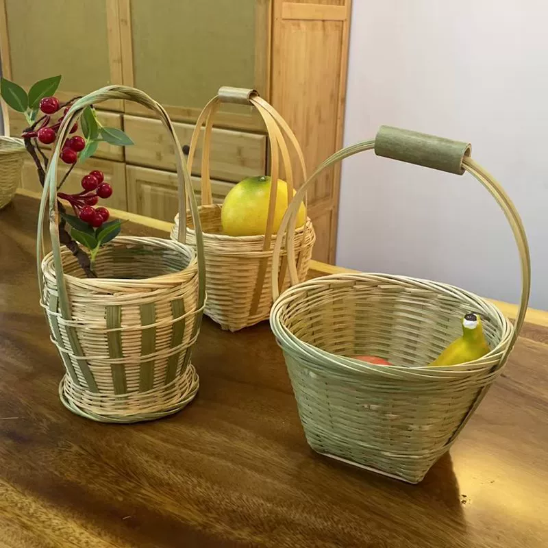 Fruit woven storage basket, handmade