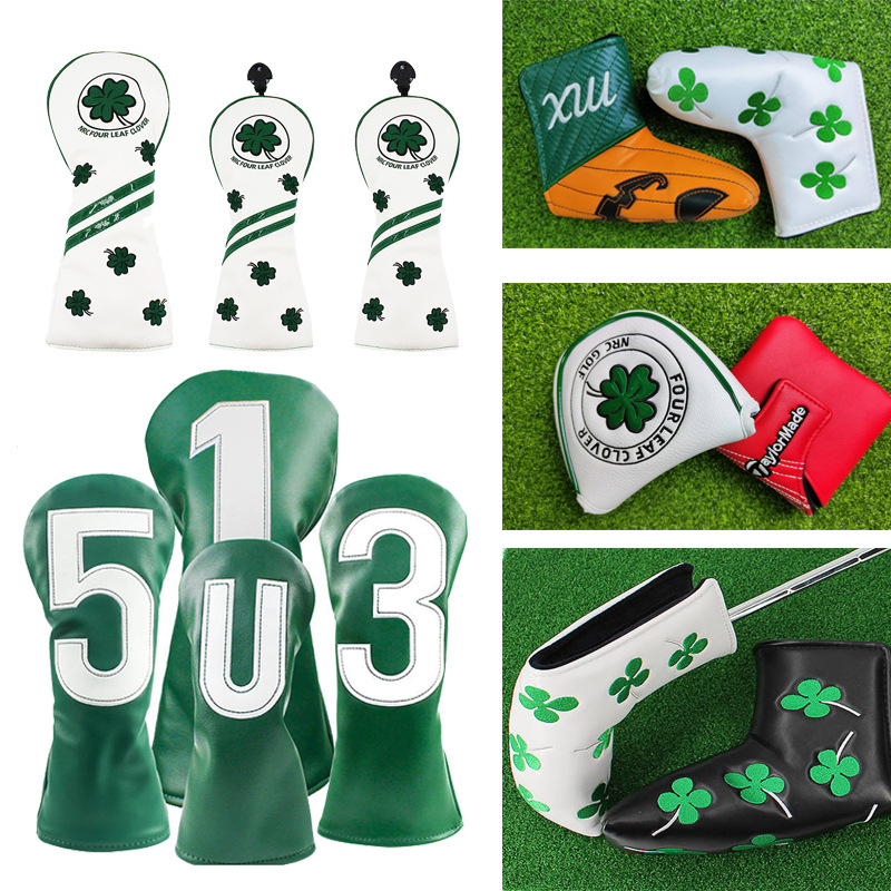 Golf club cubierta cubierta de madera cubierta de cabeza de palo cubierta de bordado impresión pintura en caliente