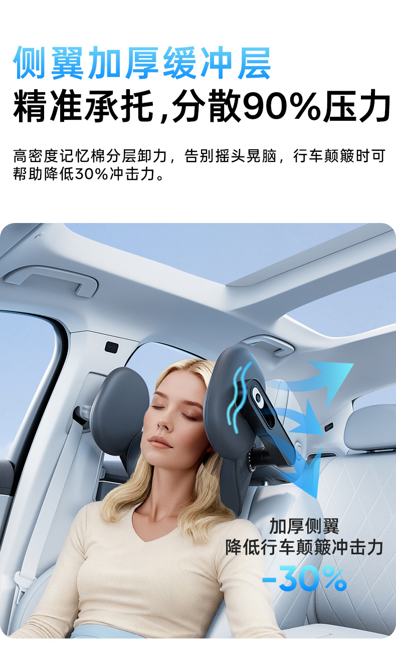 Zero Gravity Suspended Car Headrest, Neck Pillow, Side Pillow, Car Seat, Head and Neck Pillow, Multi-Decompression Car Neck Pillow