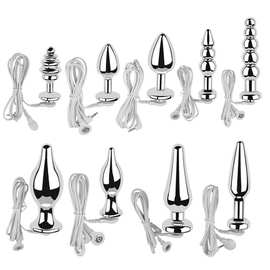 电击肛塞爆款金属成人情趣用品厂家批发一件代发吊环小号精灵