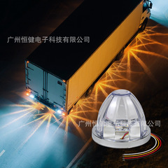 跨境LED西瓜灯 货车指示宽灯汽车侧边灯灯船舶爆闪双色安全信号灯