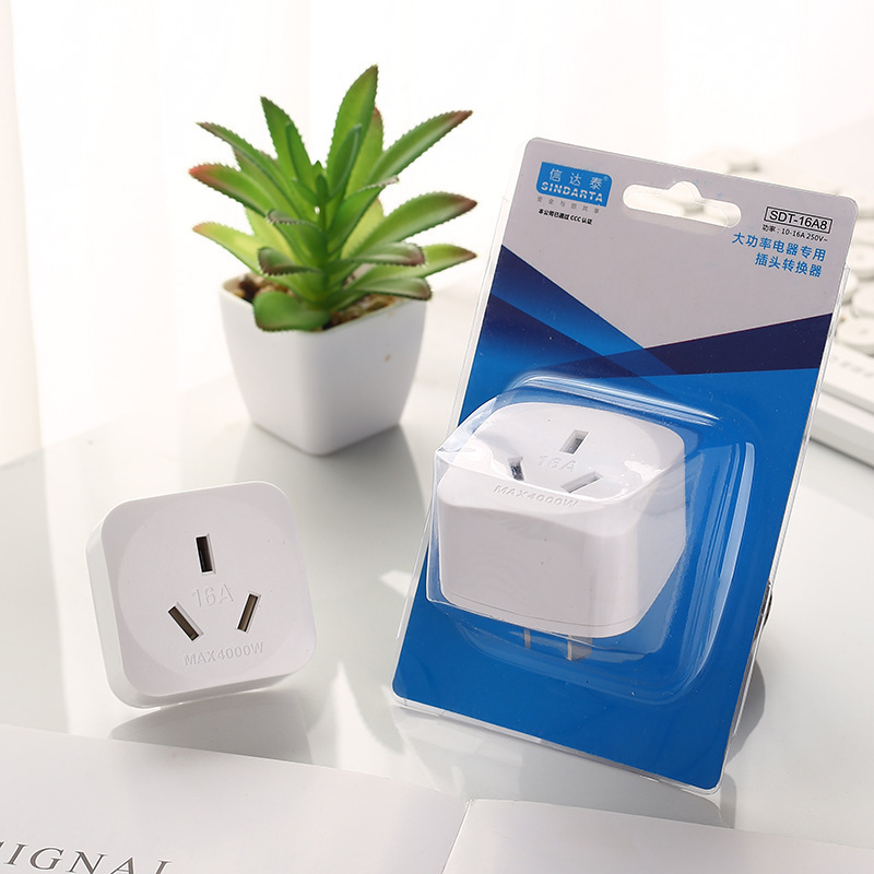 High-power power conversion socket row plug air conditioning water heater conversion plug fiberglass to 16a power converter